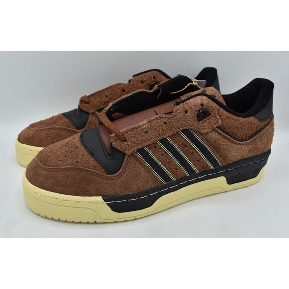 Adidas Originals Mens Size 10.5 Rivalry 86 Low Brown Black Suede Sneakers
